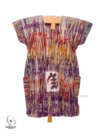 BoboTrends Ladies Long Dress Gye Nyame Art